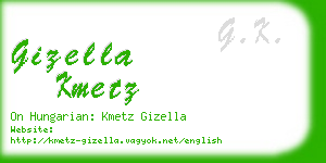 gizella kmetz business card